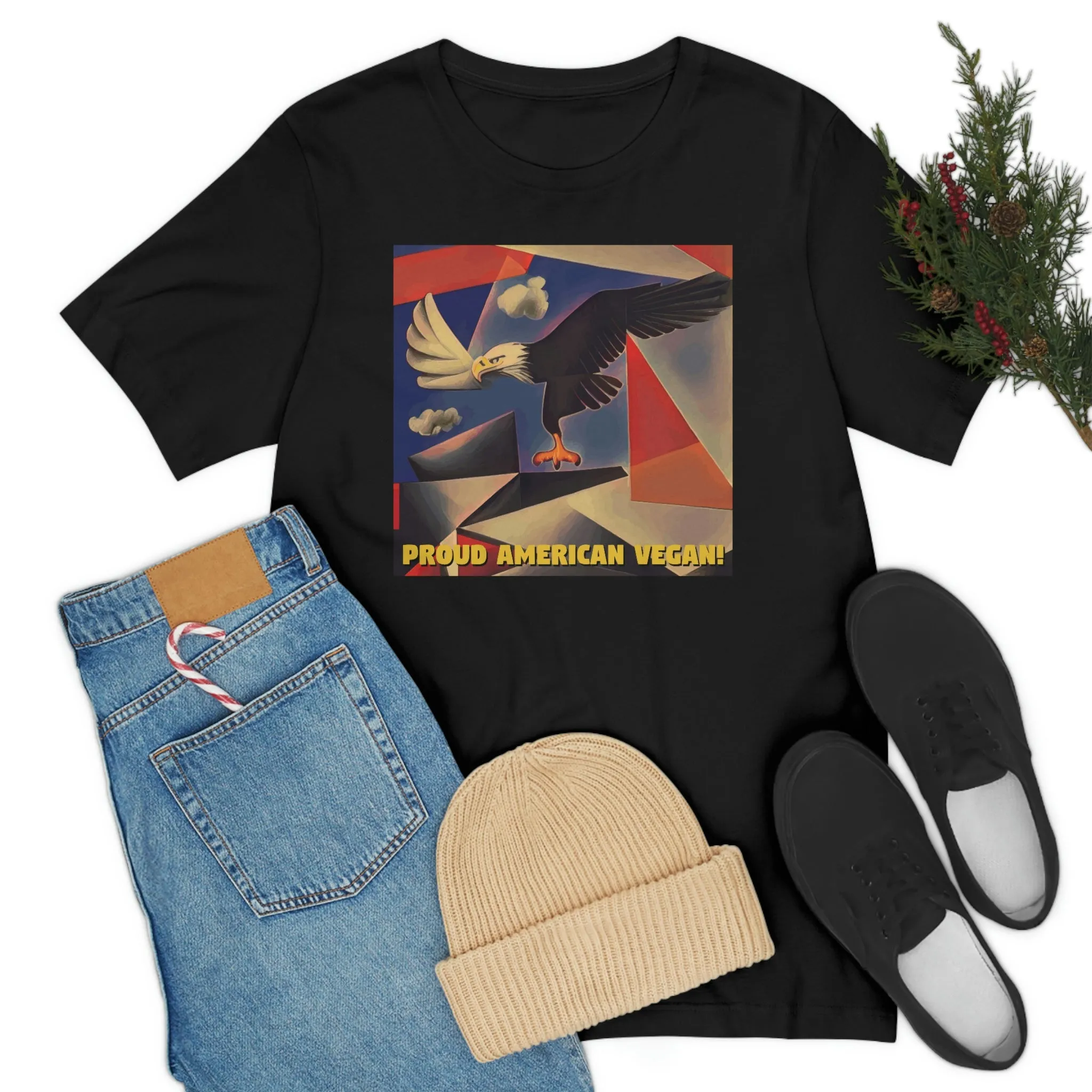 Proud American Vegan! Short Sleeve Tee