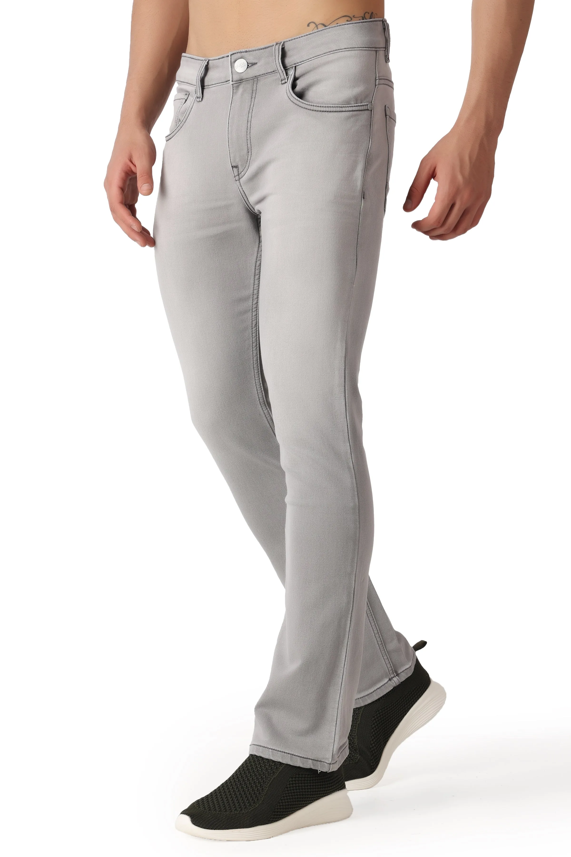 Pupil London Light Grey Regular Fit Jeans