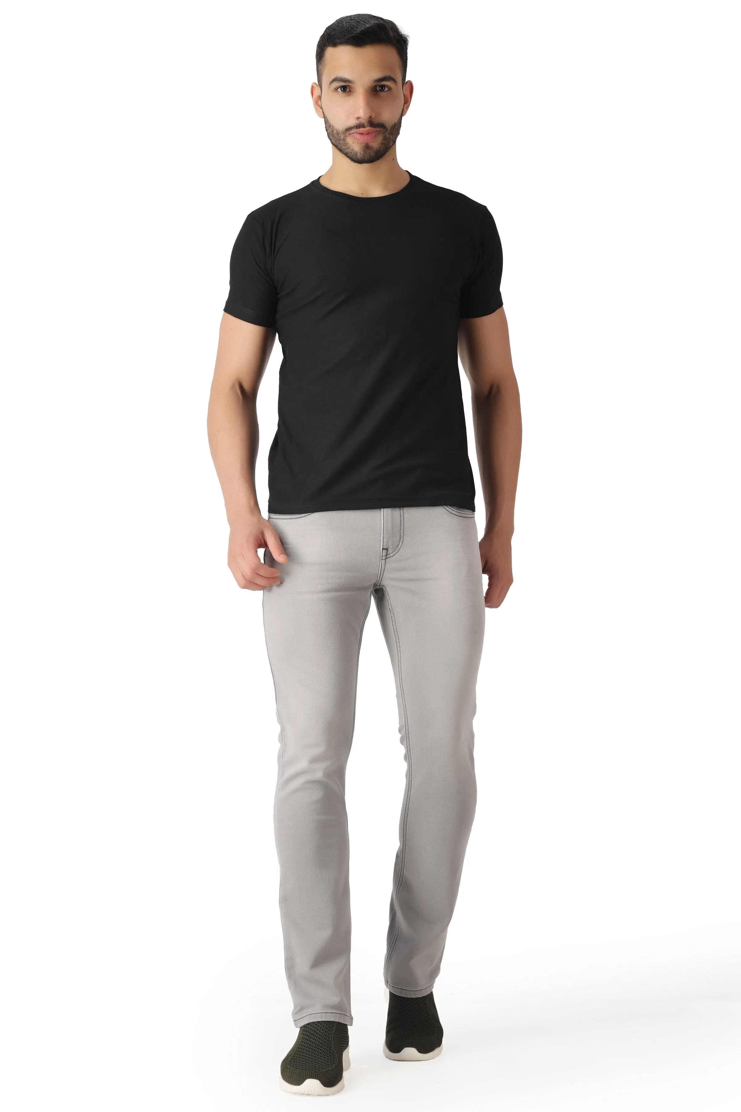 Pupil London Light Grey Regular Fit Jeans