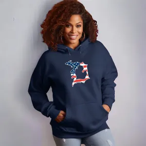 "Michigan D Flag" Relaxed Fit Classic Unisex Hoodie
