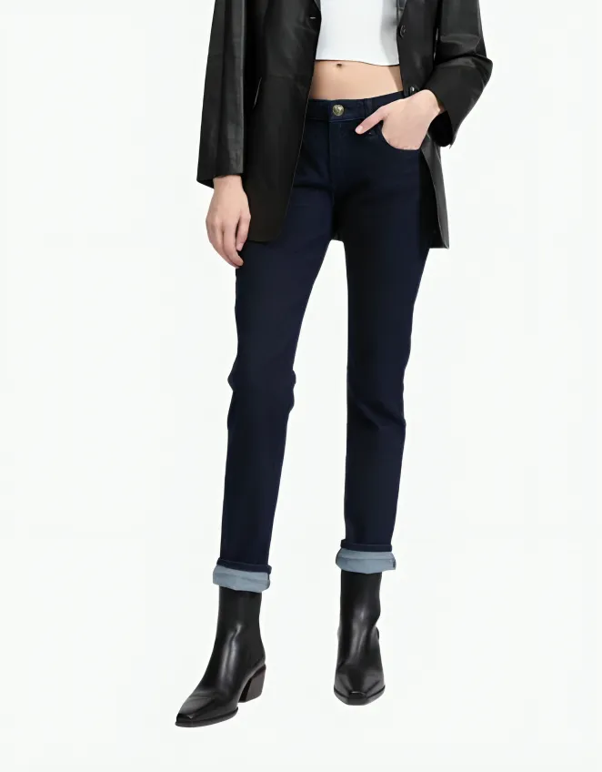 Rag & Bone Dre Low-Rise Slim Boyfriend Jeans in Rinse