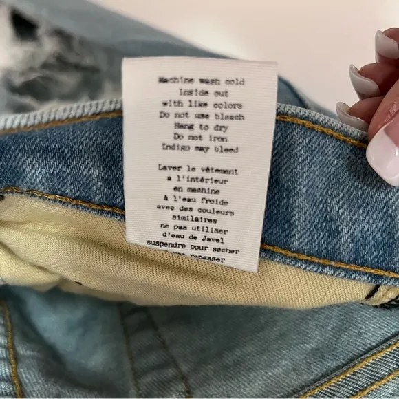 Rag &amp; Bone The Dre Thrasher Boyfriend Jeans Light Wash Size 26