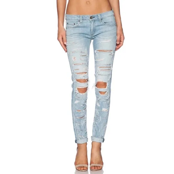 Rag &amp; Bone The Dre Thrasher Boyfriend Jeans Light Wash Size 26