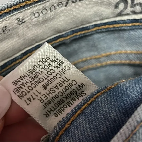 Rag &amp; Bone The Dre Thrasher Boyfriend Jeans Light Wash Size 26