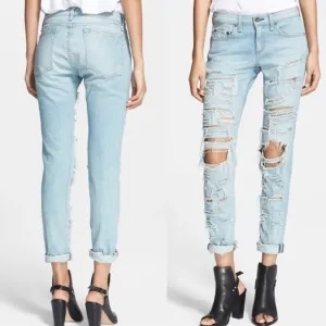 Rag &amp; Bone The Dre Thrasher Boyfriend Jeans Light Wash Size 26