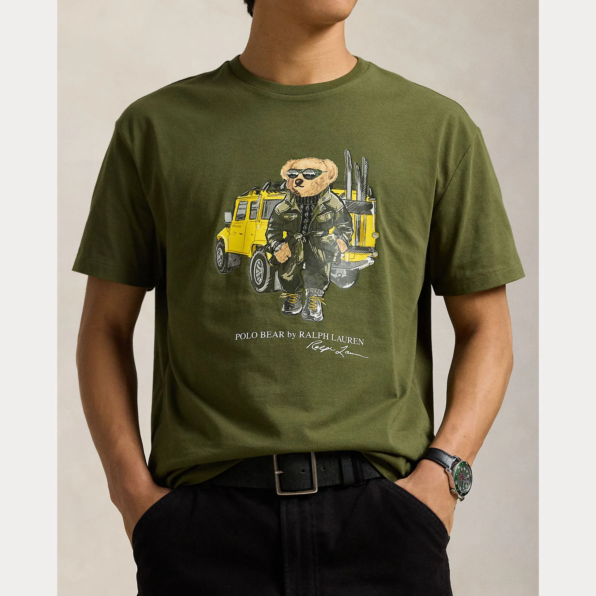 Ralph Lauren Defender bear T-shirt - Olive green