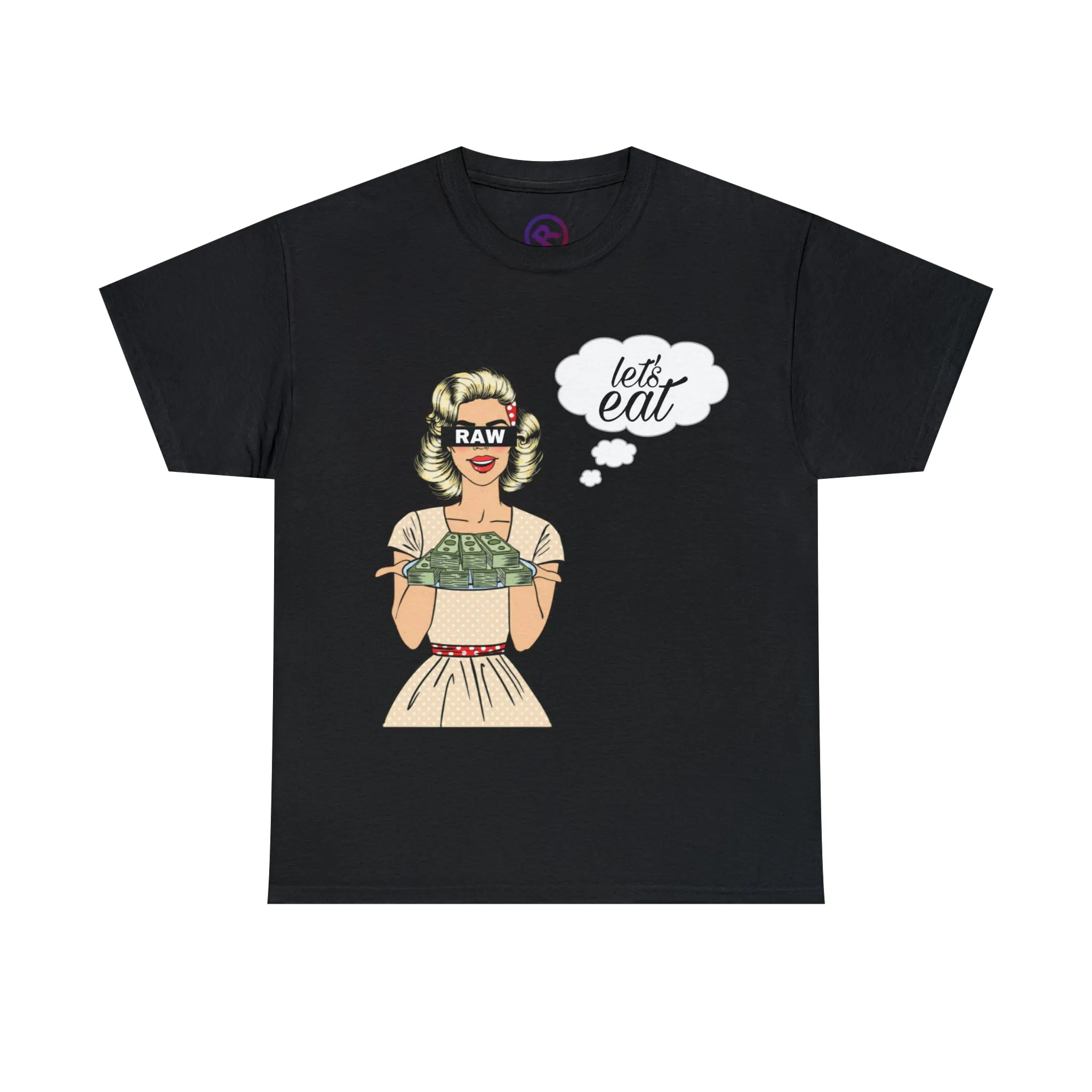 Raw Sushi "Lets eat" Heavy Cotton Tee blk