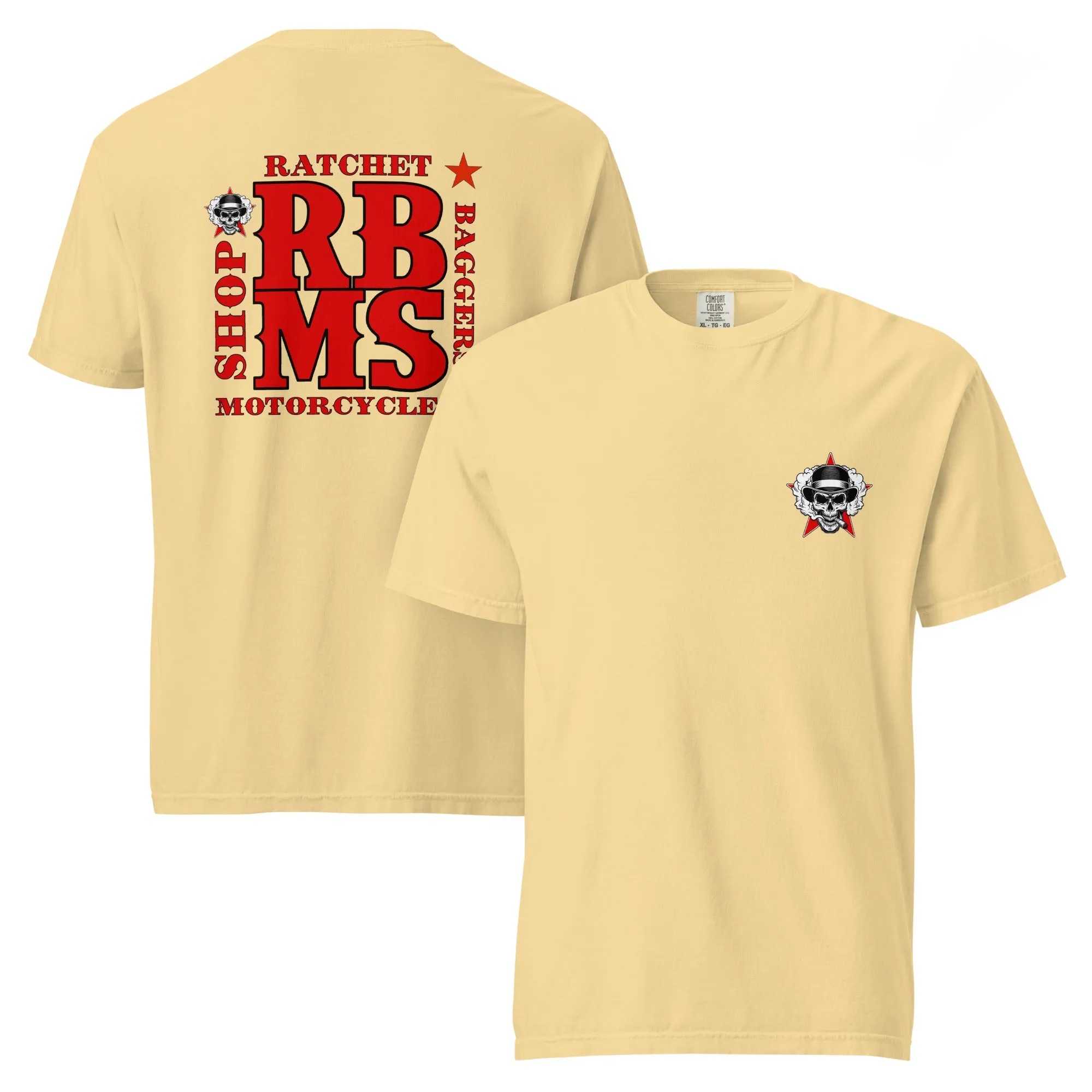RBMS Back Spelled Out Logo Unisex garment-dyed heavyweight t-shirt