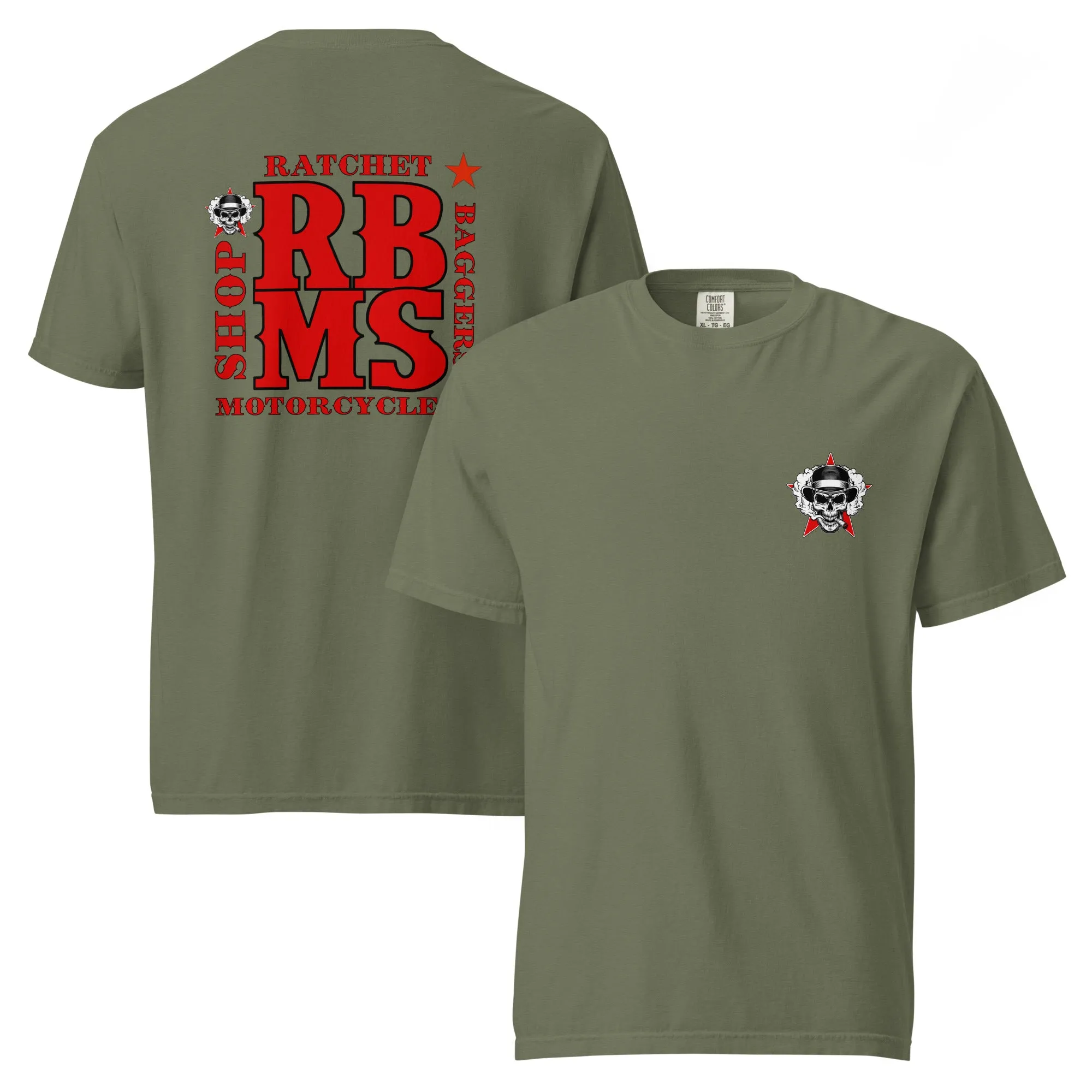 RBMS Back Spelled Out Logo Unisex garment-dyed heavyweight t-shirt