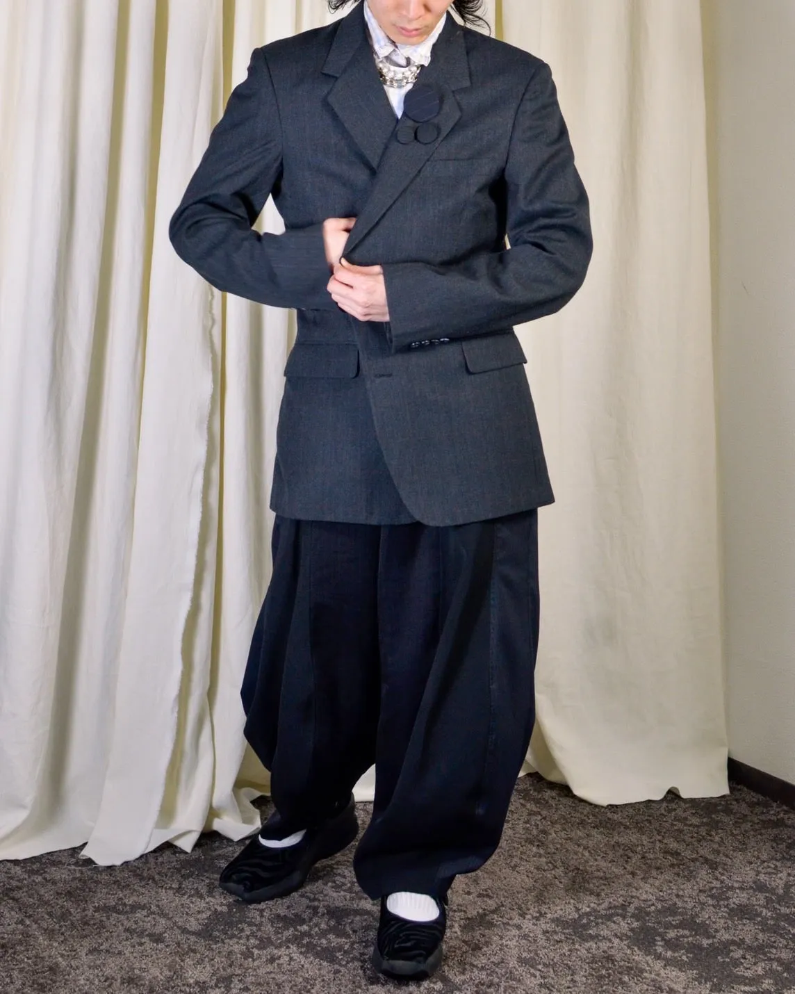 RE-029 / vintage tailored jacket with badge 【A】