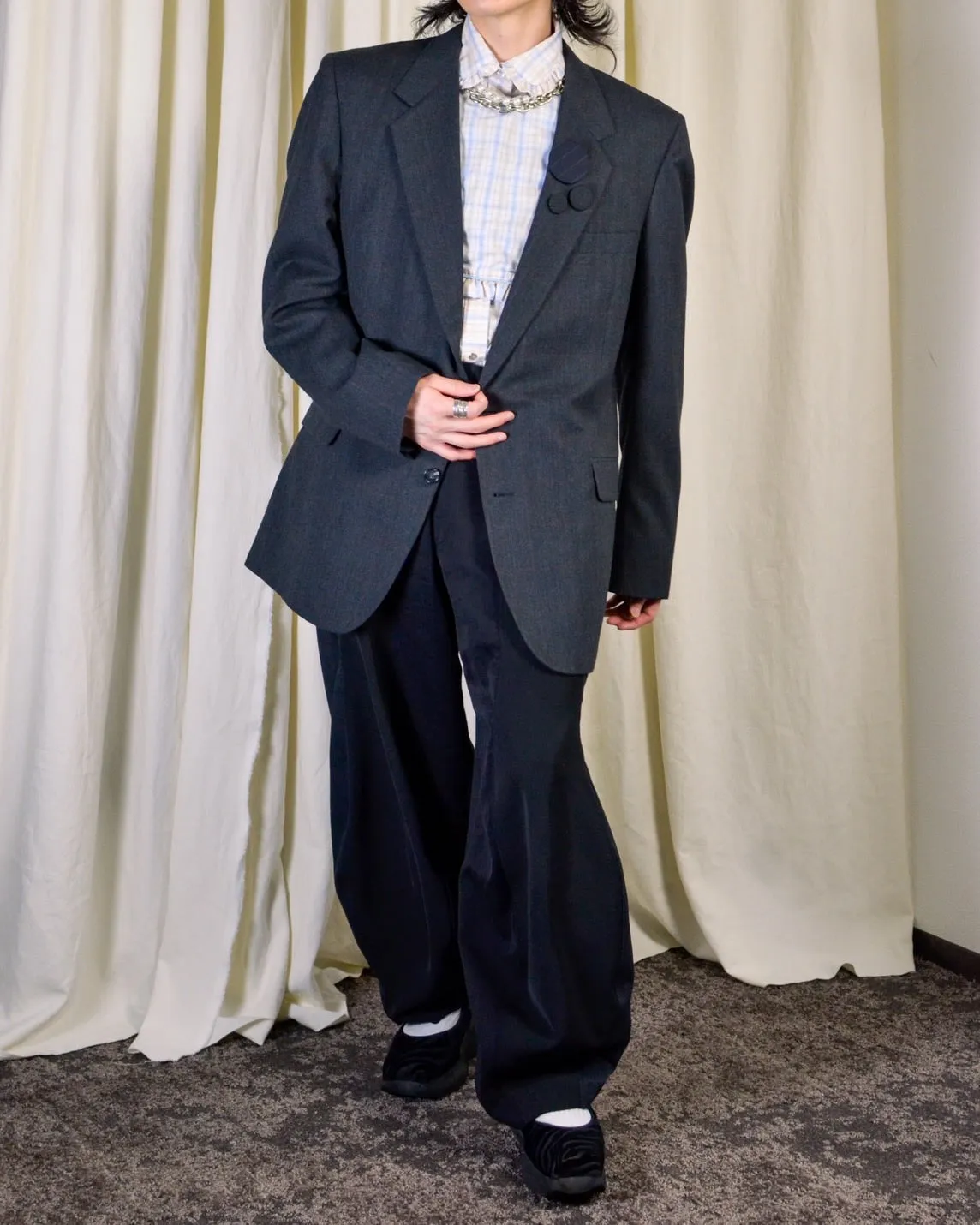 RE-029 / vintage tailored jacket with badge 【A】