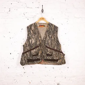Real Tree Camouflage Shooting Gilet Jacket - Green - XL