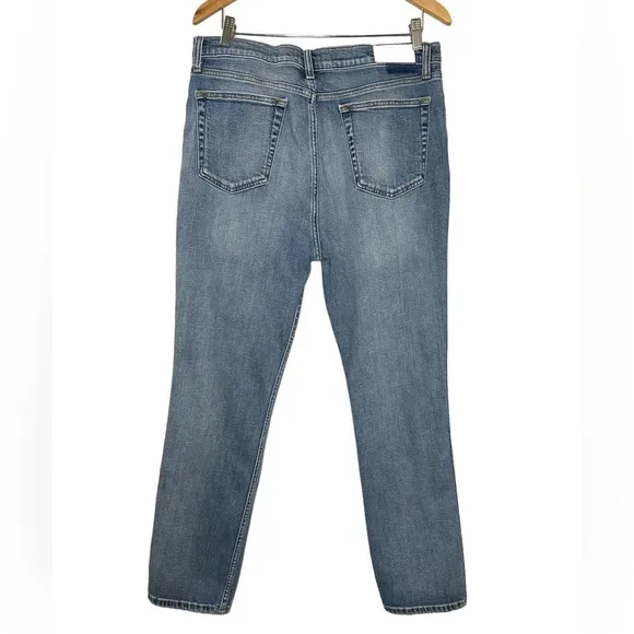 Re/DONE 90’s Stretch High Rise Ankle Crop Jeans  in Hazey Indigo Size 32