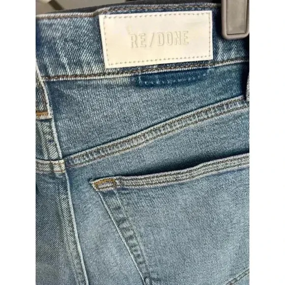 Re/Done Originals 90s High Rise Ankle Crop Jeans True Blue