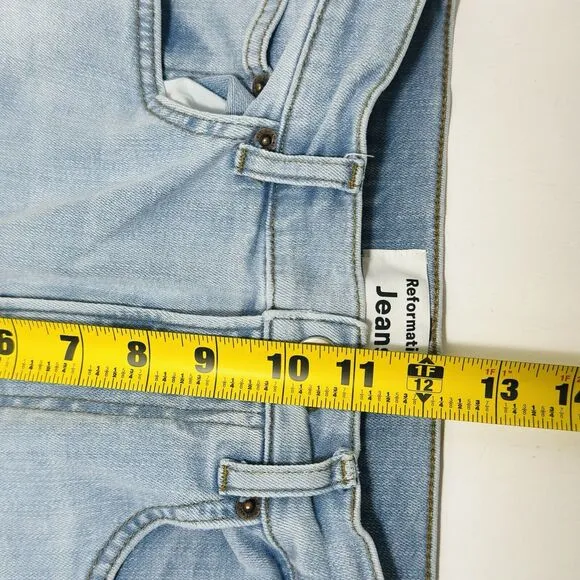 Reformation High &amp; Skinny St. Lucia Jeans Size 27 Light Wash Strom Denim