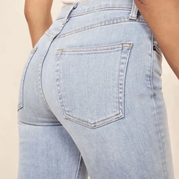 Reformation High &amp; Skinny St. Lucia Jeans Size 27 Light Wash Strom Denim