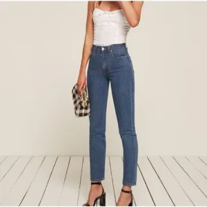 Reformation Julia High-rise Cigarette Slim Fit Ankle Jeans Baltic Blue Size 25