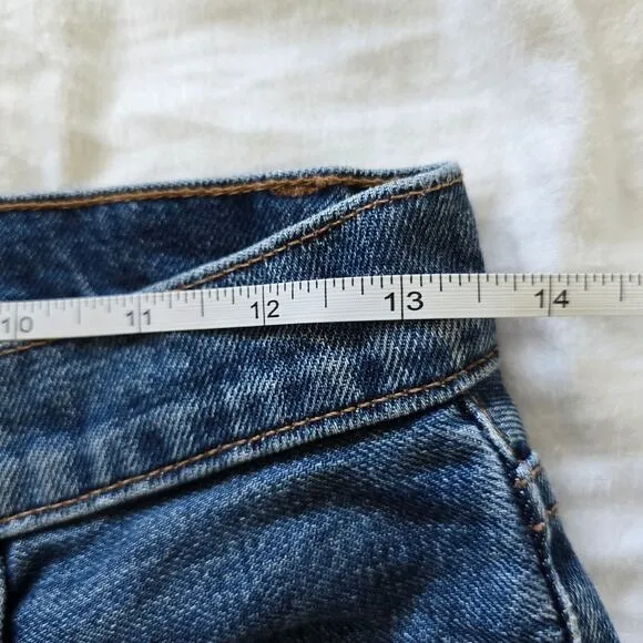 Reformation Julia High-rise Cigarette Slim Fit Ankle Jeans Baltic Blue Size 25