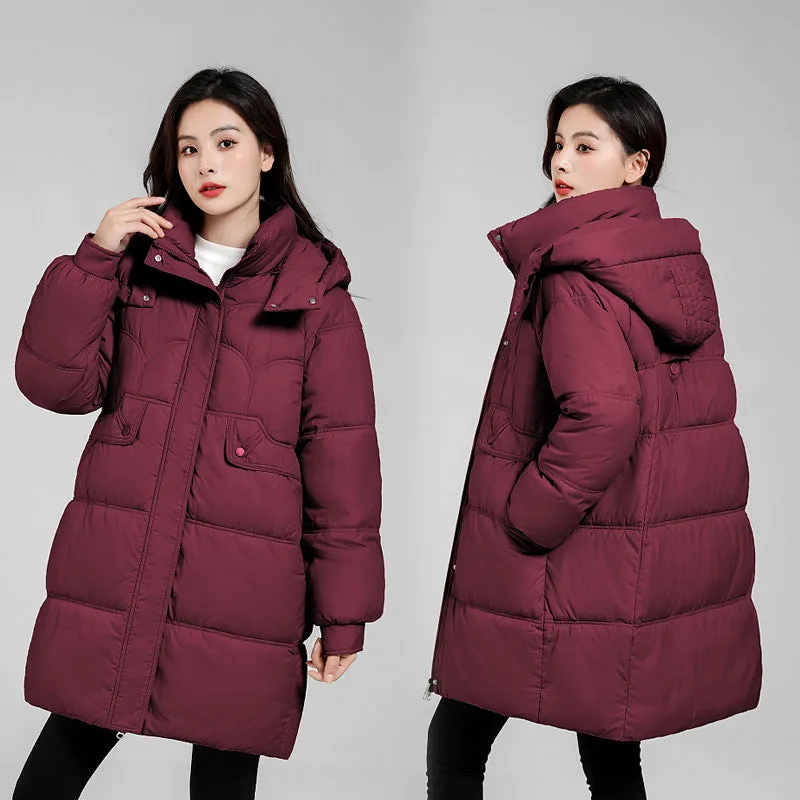 Relaxed-fit Oversized Puffer Coat with Windproof and Water-resistant Features