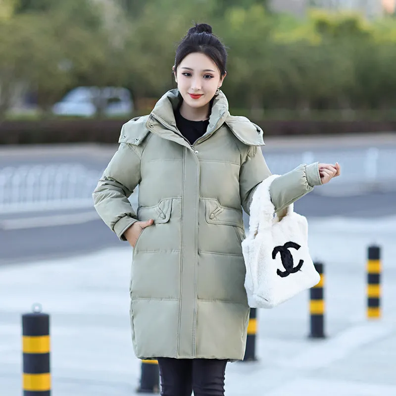 Relaxed-fit Oversized Puffer Coat with Windproof and Water-resistant Features