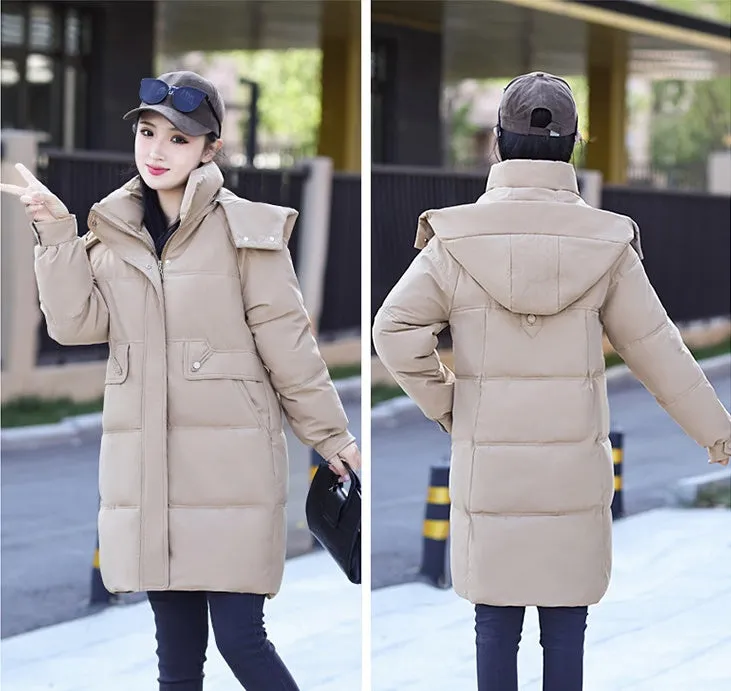 Relaxed-fit Oversized Puffer Coat with Windproof and Water-resistant Features