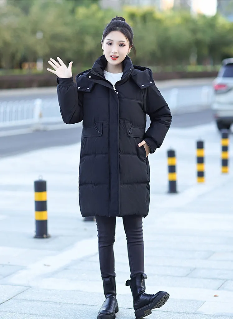 Relaxed-fit Oversized Puffer Coat with Windproof and Water-resistant Features