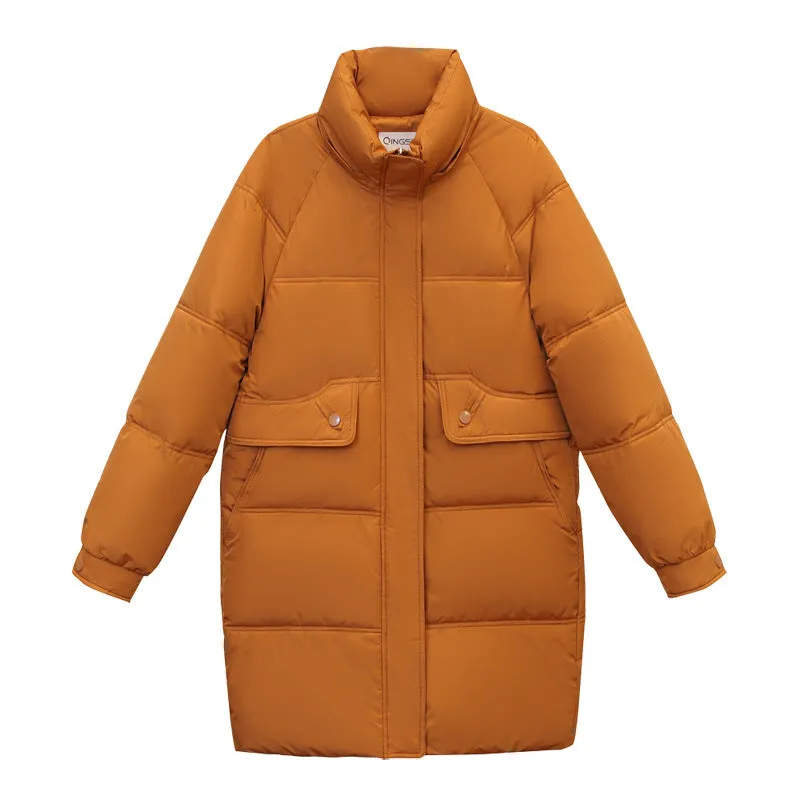 Relaxed-fit Oversized Puffer Coat with Windproof and Water-resistant Features