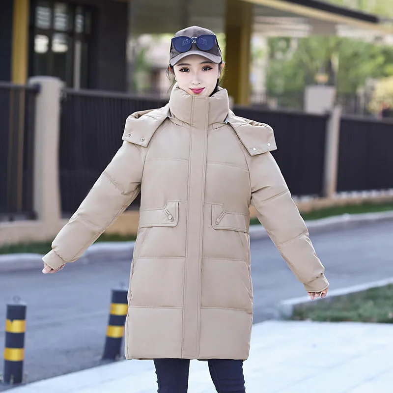 Relaxed-fit Oversized Puffer Coat with Windproof and Water-resistant Features