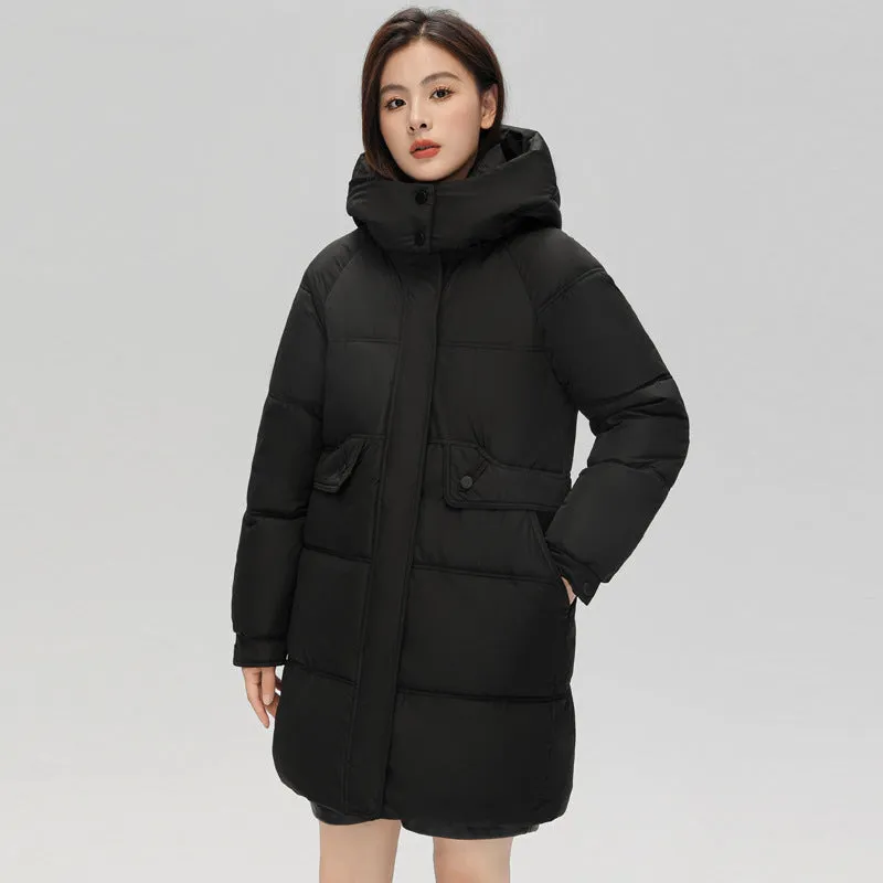 Relaxed-fit Oversized Puffer Coat with Windproof and Water-resistant Features