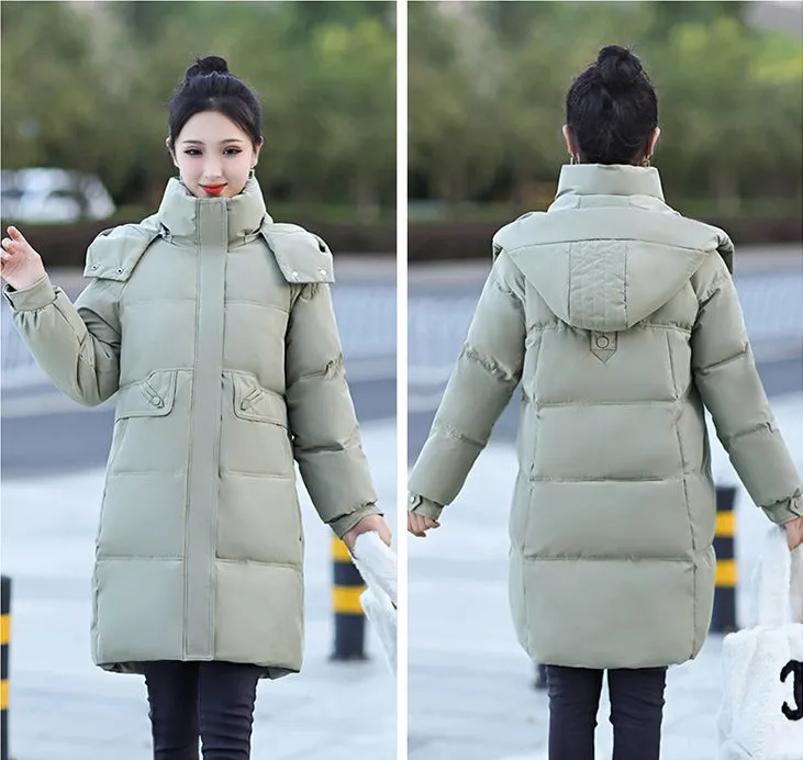 Relaxed-fit Oversized Puffer Coat with Windproof and Water-resistant Features