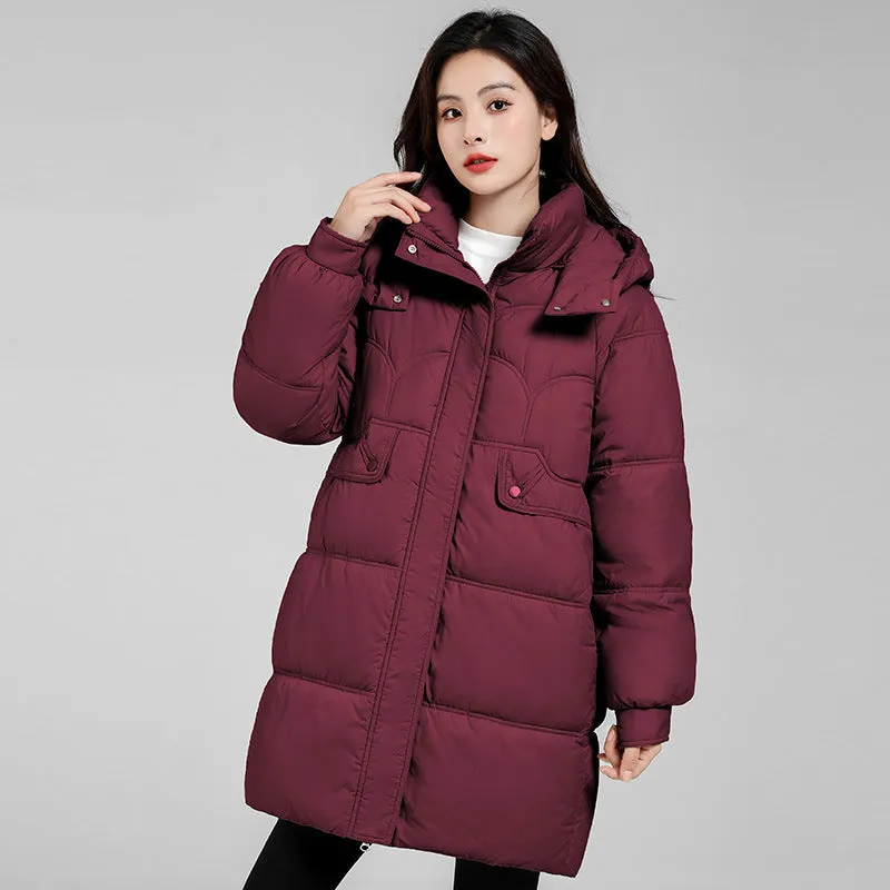 Relaxed-fit Oversized Puffer Coat with Windproof and Water-resistant Features