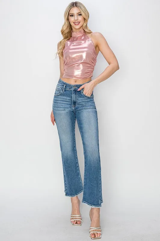 RISEN Dessa High Rise Slim Straight Jeans