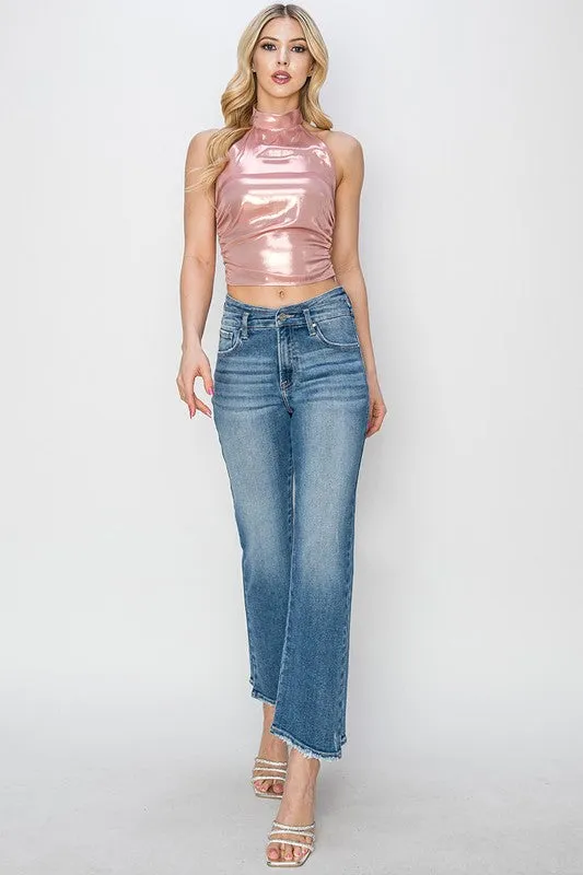RISEN Dessa High Rise Slim Straight Jeans