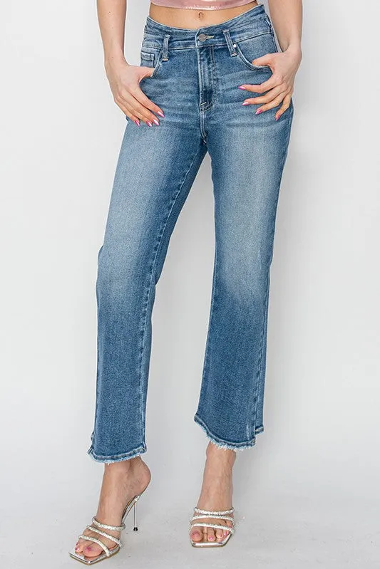 RISEN Dessa High Rise Slim Straight Jeans