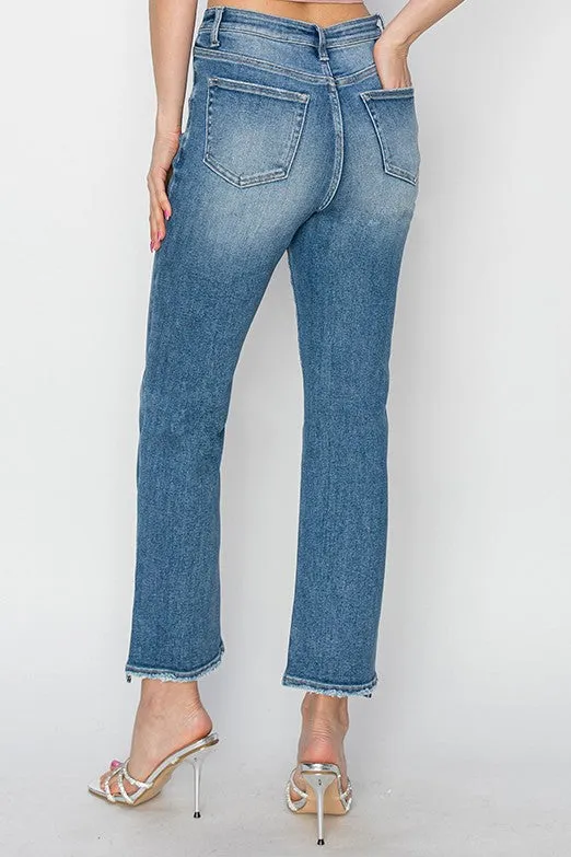 RISEN Dessa High Rise Slim Straight Jeans