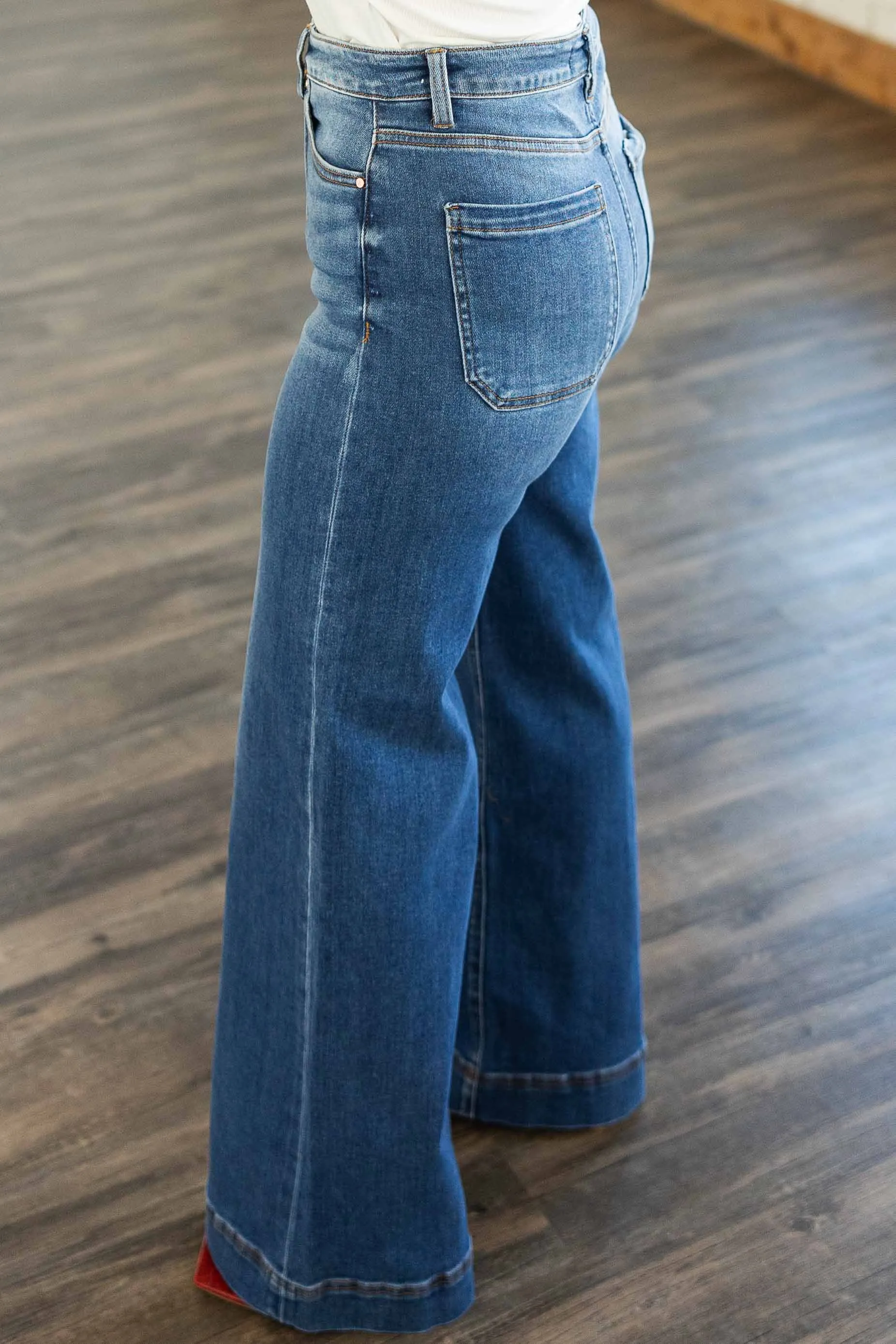 [RISEN] LORNA TUMMY CONTROL PINTUCK JEANS