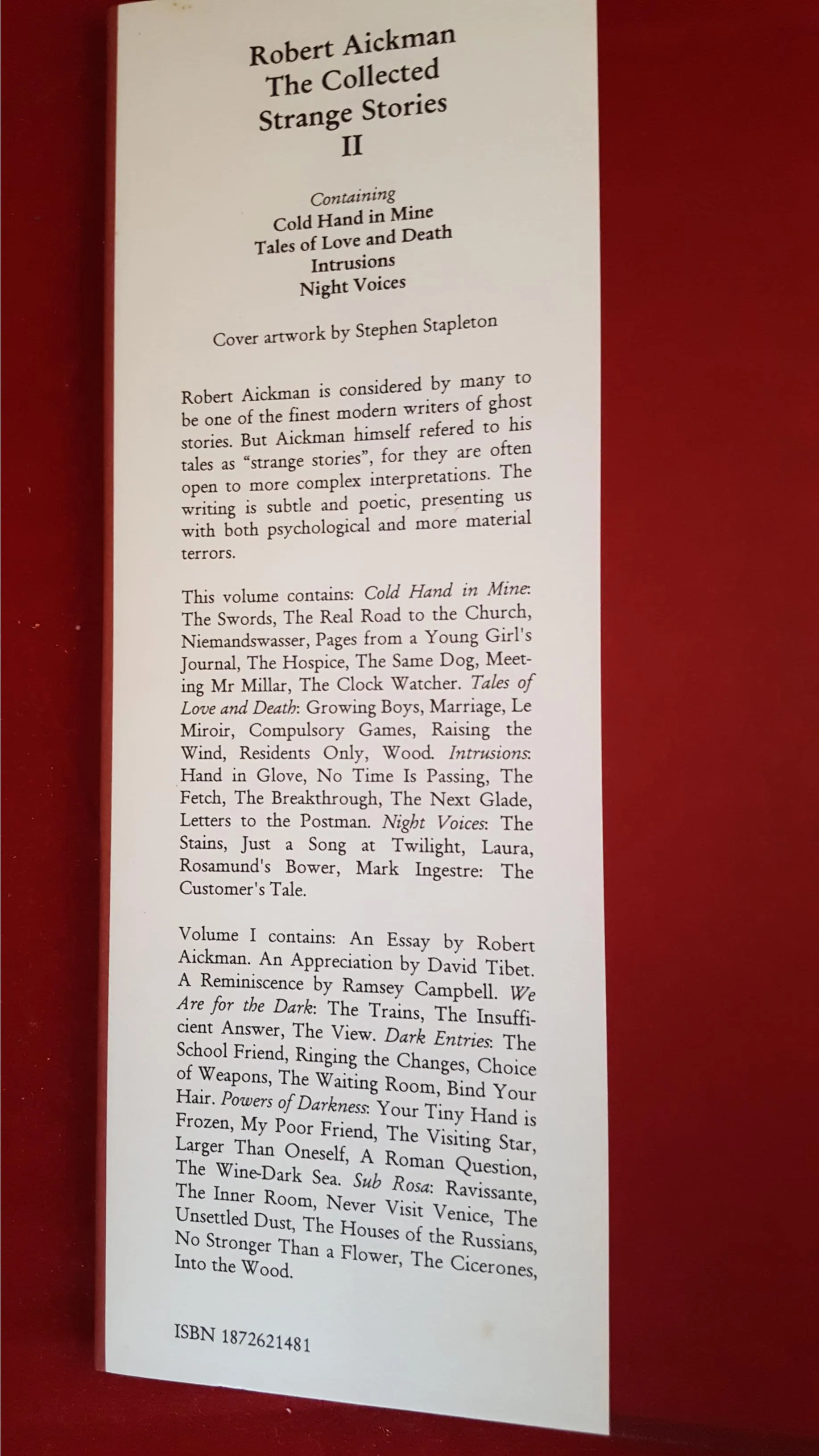 Robert Aickman - The Collected Strange Stories I & II, Tartarus, 1999, 1st, Limited