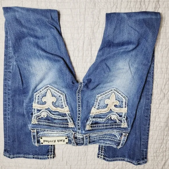 Rock Revival Kailyn Boot Cut Blue Jeans Woman's size 25