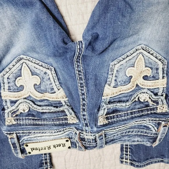 Rock Revival Kailyn Boot Cut Blue Jeans Woman's size 25