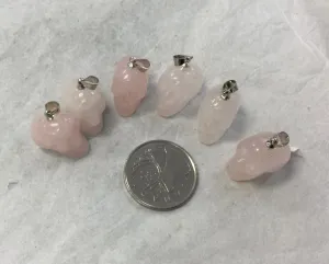 Rose Quartz Skull Pendant