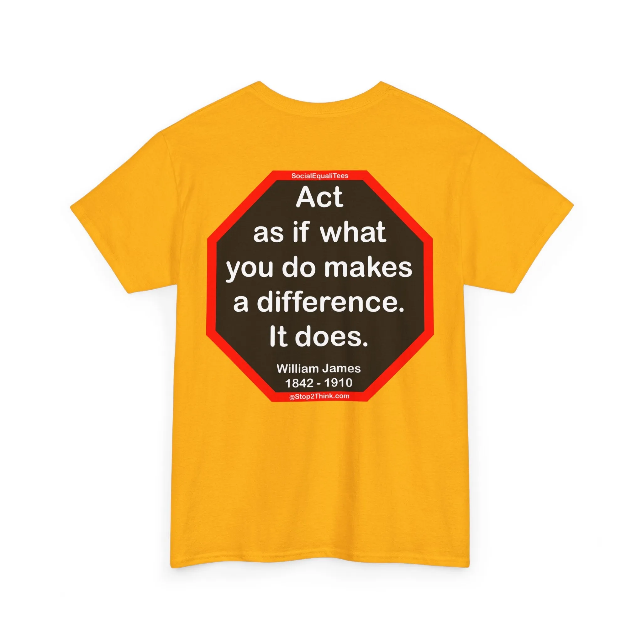 S2T- Act as if what you do makes a difference. It does.  -  William James  1842 - 1910