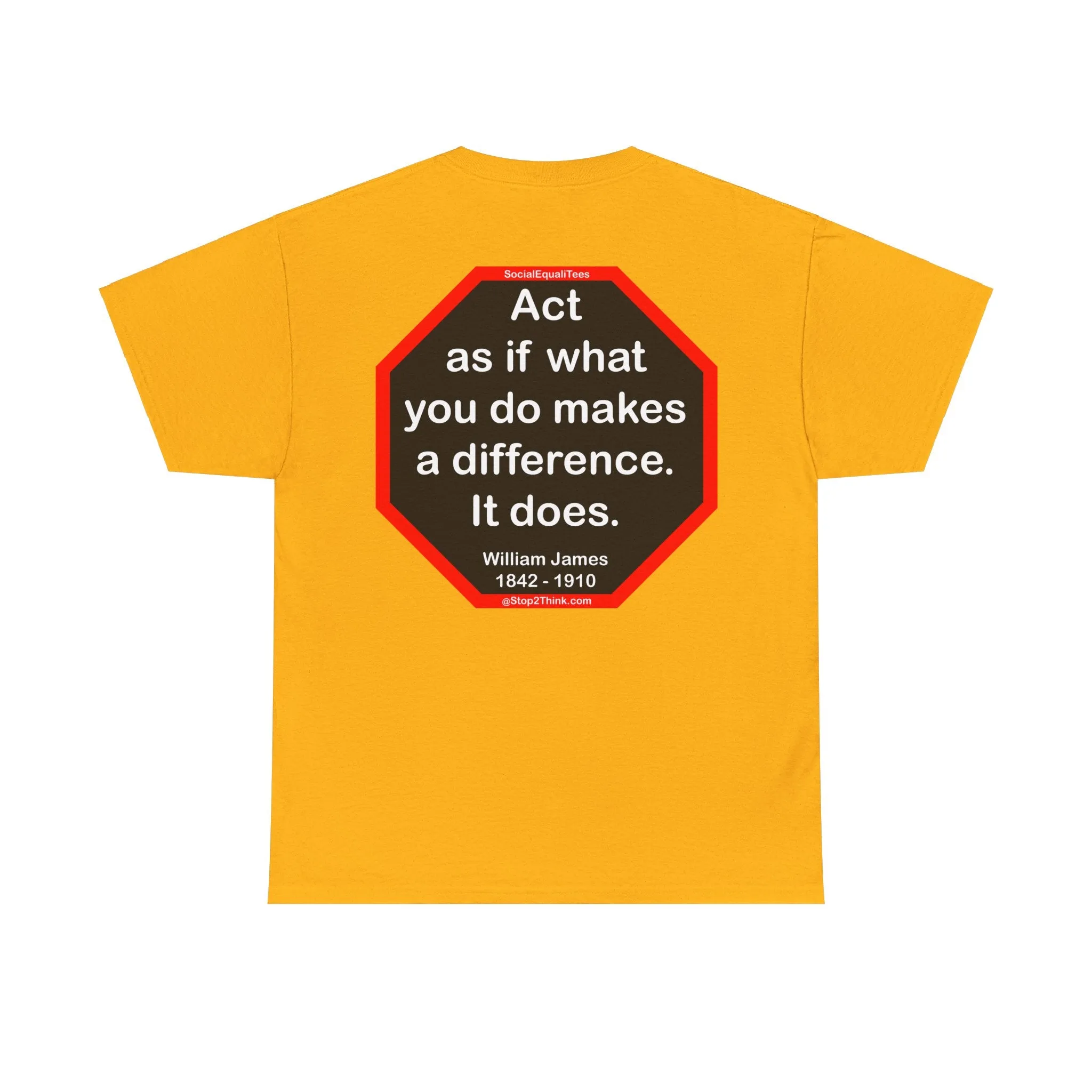 S2T- Act as if what you do makes a difference. It does.  -  William James  1842 - 1910