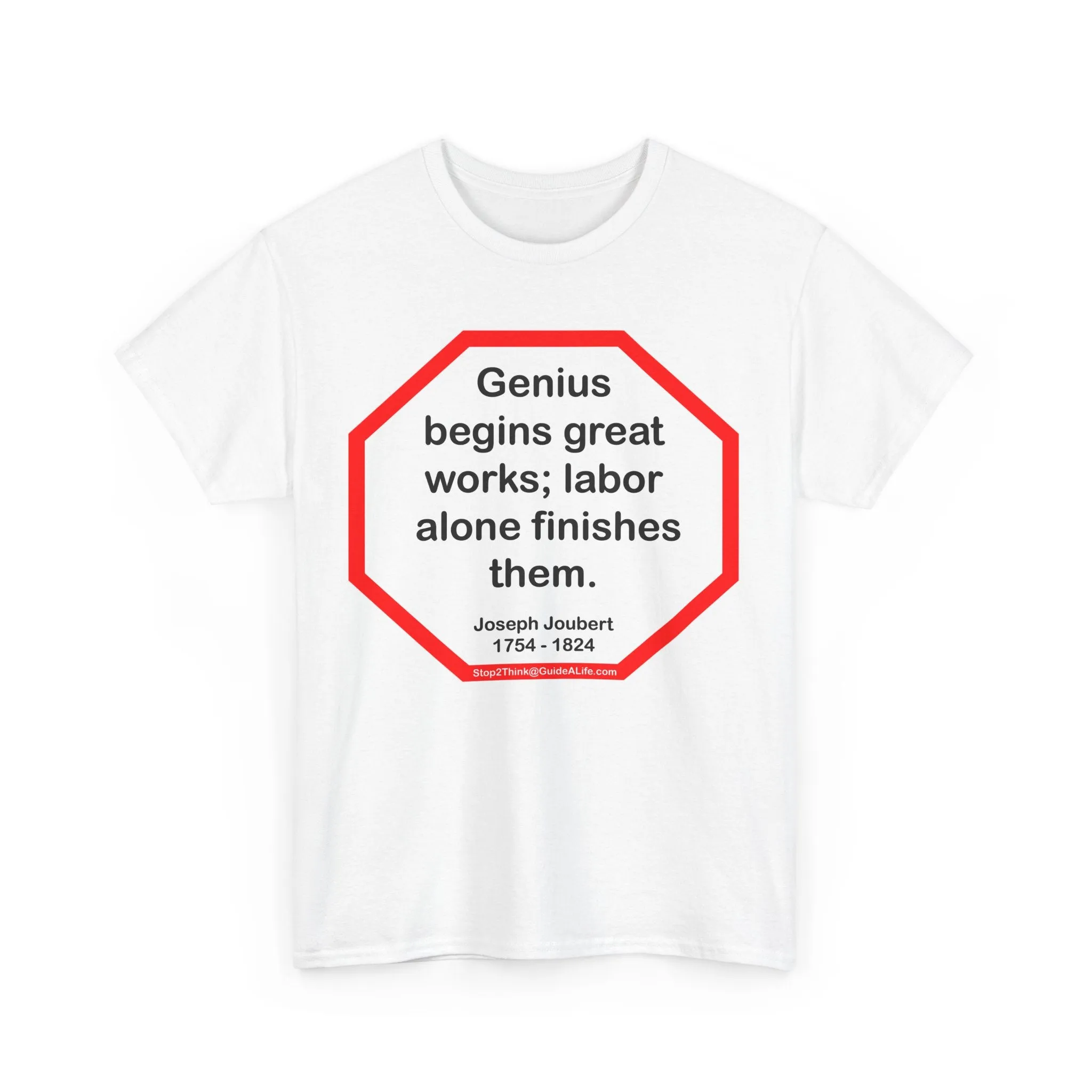 S2T- Genius begins great works; labor alone finishes them.  -   Joseph Joubert  1754 - 1824