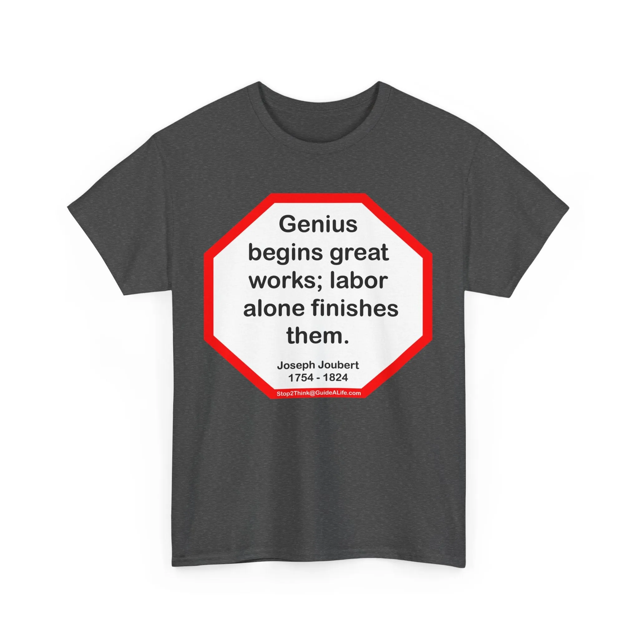 S2T- Genius begins great works; labor alone finishes them.  -   Joseph Joubert  1754 - 1824