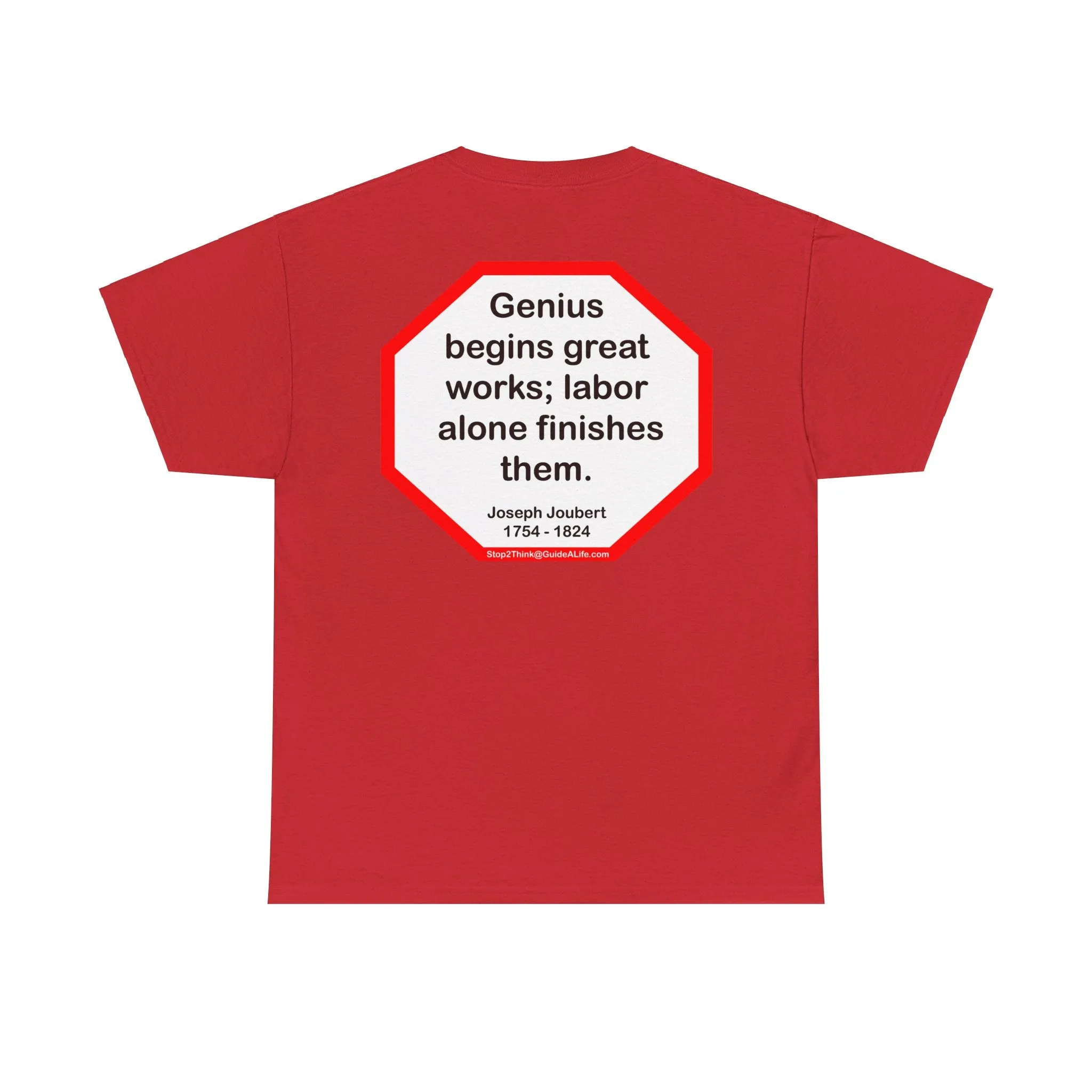 S2T- Genius begins great works; labor alone finishes them.  -   Joseph Joubert  1754 - 1824