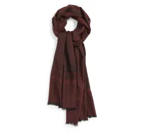 Salvatore Ferragamo Torres Scarf in Black Cherry