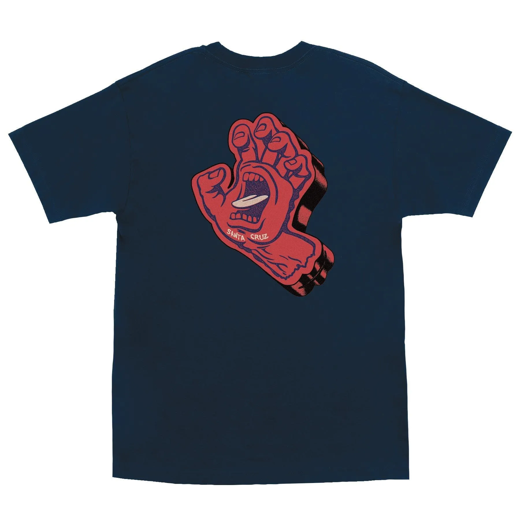 SANTA CRUZ Screaming Foam Hand Tee Navy