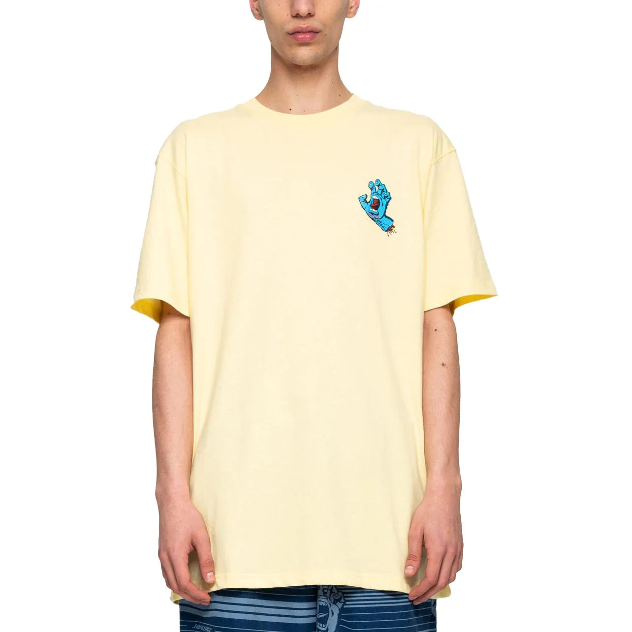 Screaming Hand Chest T-Shirt Butter