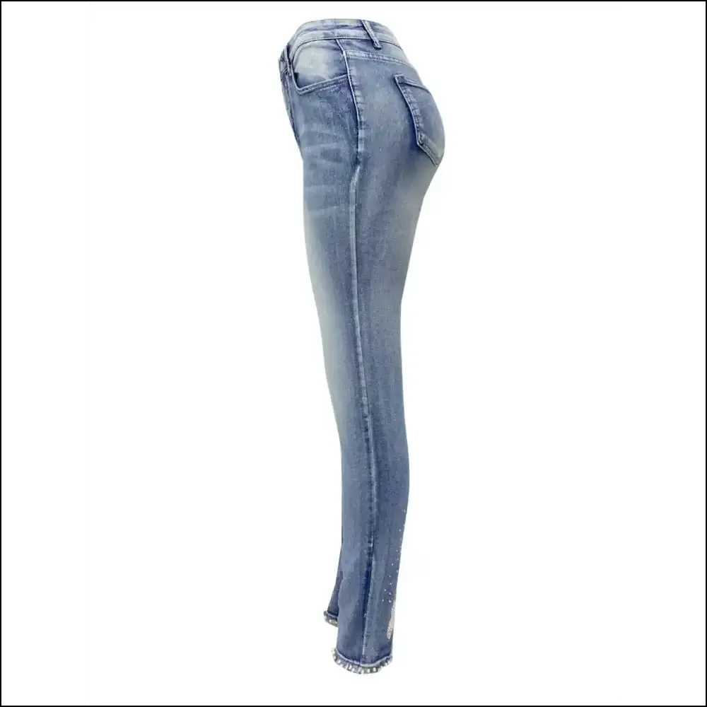 Shine Like a Star in Glam Rhinestone Skinny Jeans - Sparkle & Stun! ✨