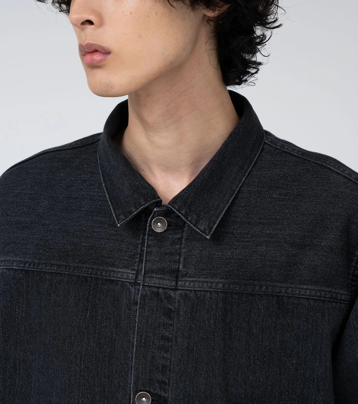 Short Denim Jacket - Gray